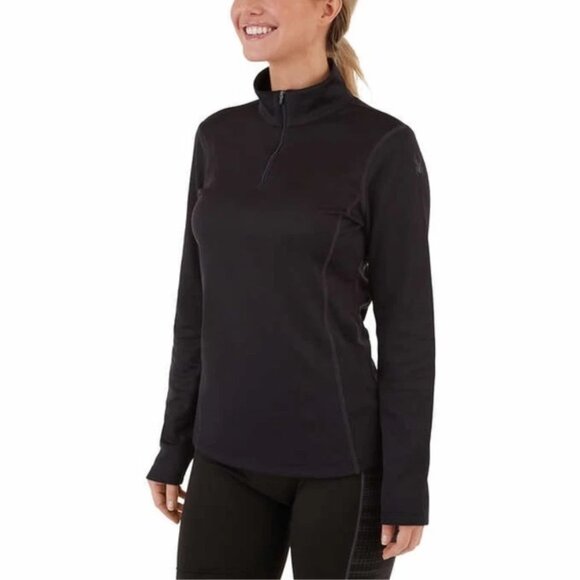 Spyder Women's Baselayer 1/4 Zip Top High Performance Comfort - Picture 2 of 7